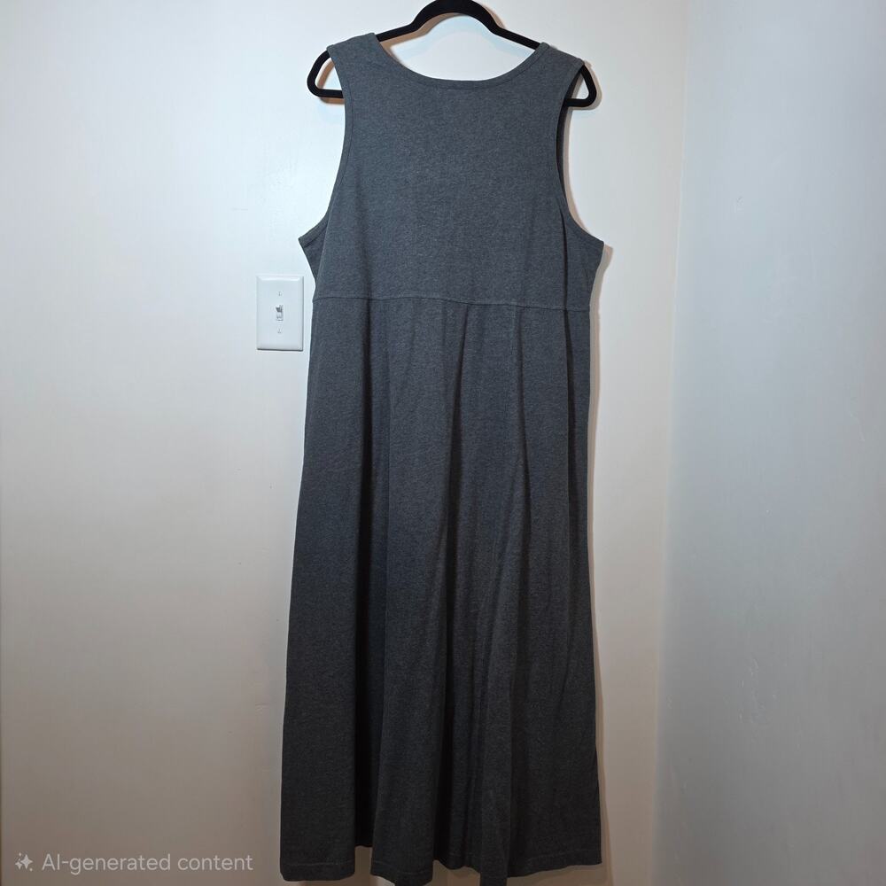 Vtg Eddie Bauer Dress Prairie Maxi Jumper Dress Cotton Modest Teacher Size S - Picture 4 of 6